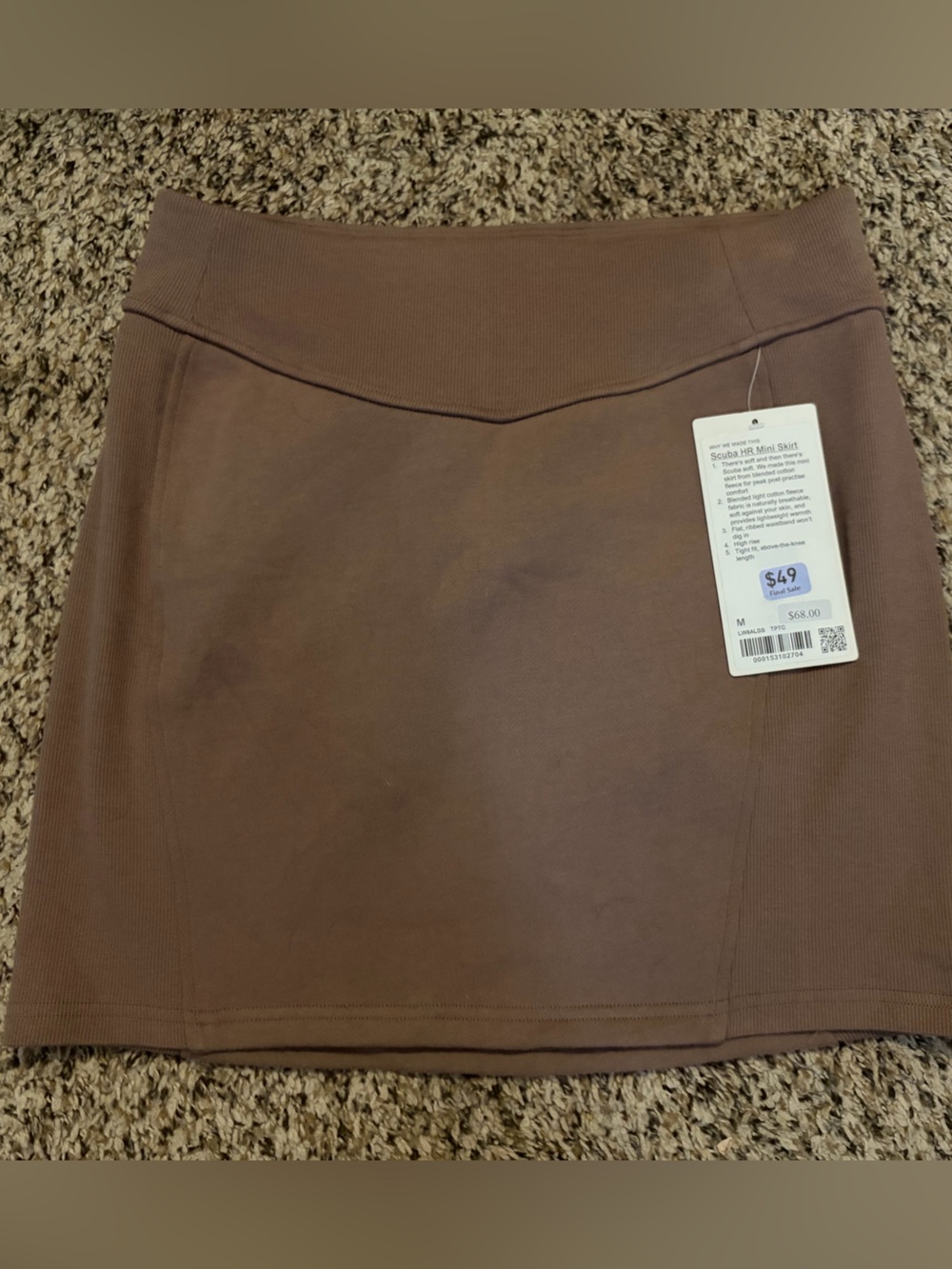 lululemon athletica HR Mini skirt size medium